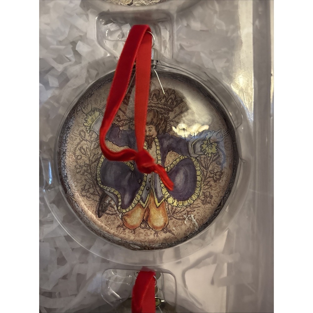 Vtg Limited Edition Glass Dome Ornaments Pottery Barn Twelve Days of Christmas - Picture 13 of 16